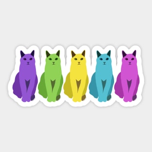 Cats of Many Colors Sticker